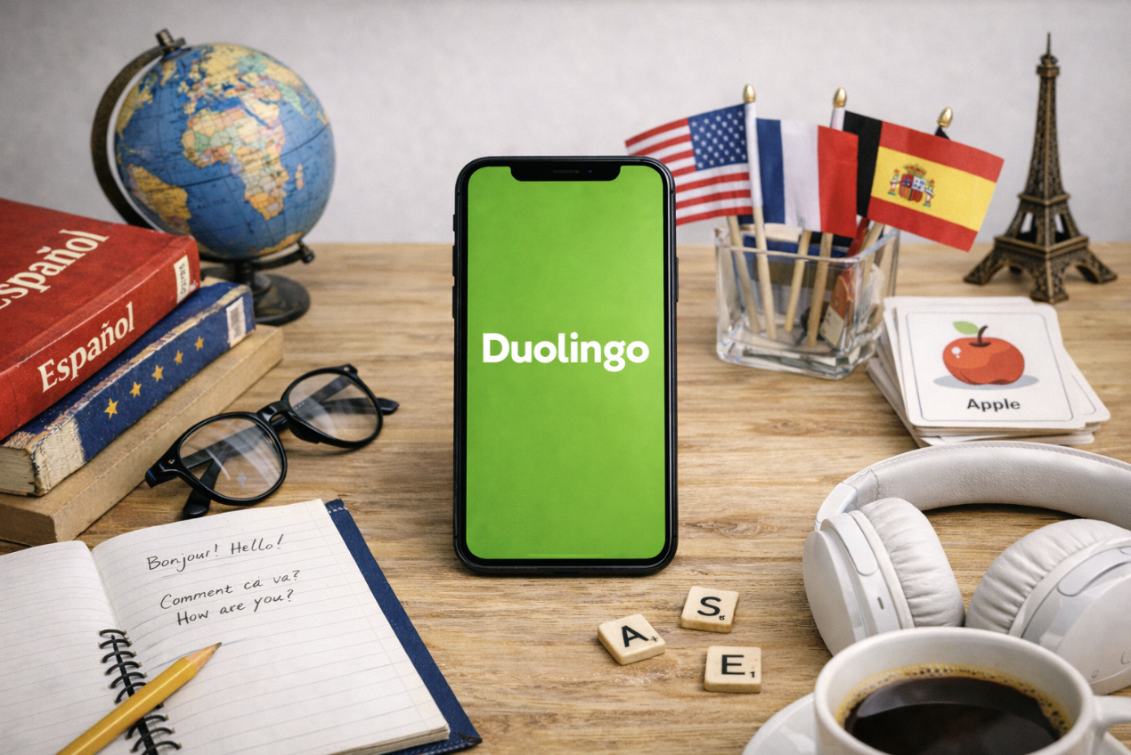 Duolingo sur mobile avec Sharesub